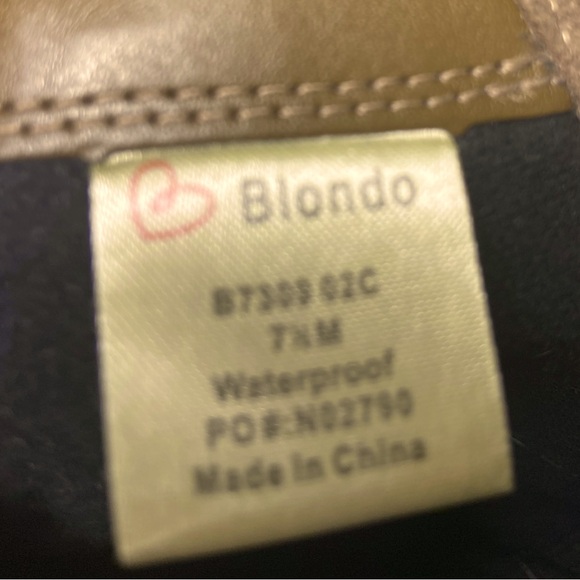 Blondo’ Sawyer Waterproof Ankle Boots Brown Leather Inside Zipper Almond Toe - Picture 6 of 8